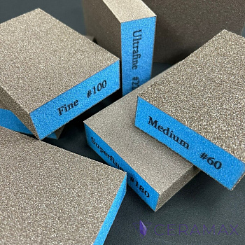 Губка абразивная шлифовальная CERAMAX NEO SPONGE четырехсторонняя Superfine, P180, 1 шт. (уп. 20 шт)