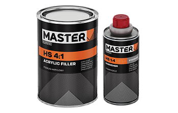 MASTER HS 4:1 - 2К Грунт - поронаполнитель + отв. (0,8 л. + 0,2 л.)  белый (6327) 6 шт./уп.
