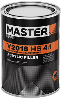 MASTER V2018  2К Грунт-наполнитель - быстрый HS 4:1 (3,6 л) серый  (12140) 4 шт./уп.